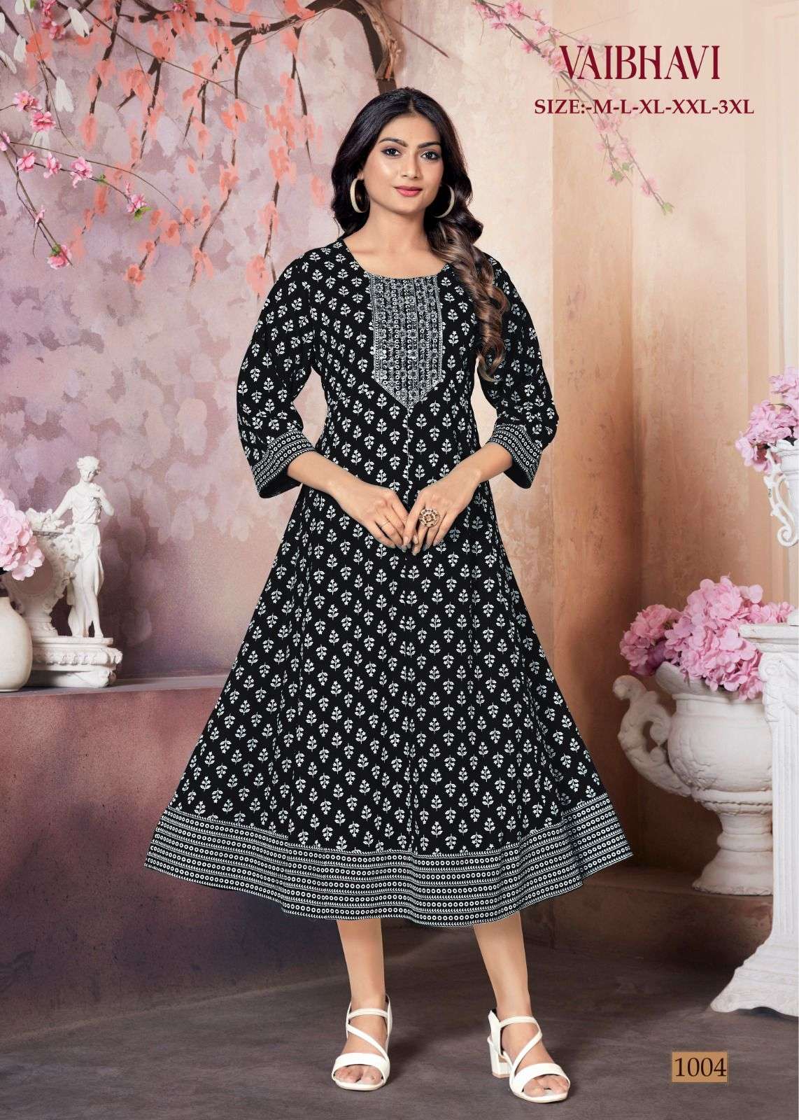 VAIBHAVI RAYON KHADI GOLD PRINT Kurti Wholesale catalog