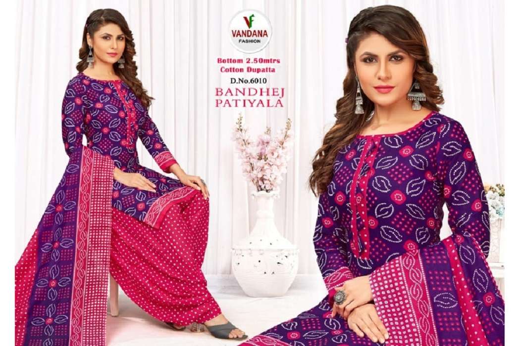 Vandana Bandhej Vol -6 -Dress Material -Wholesale Catalog