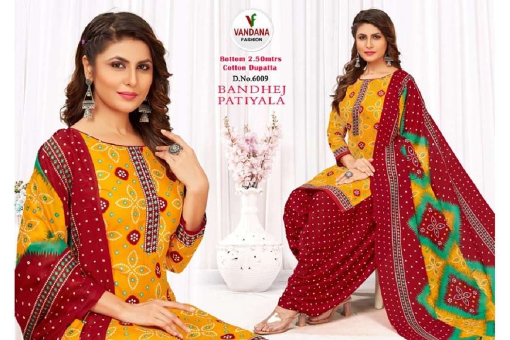 Vandana Bandhej Vol -6 -Dress Material -Wholesale Catalog