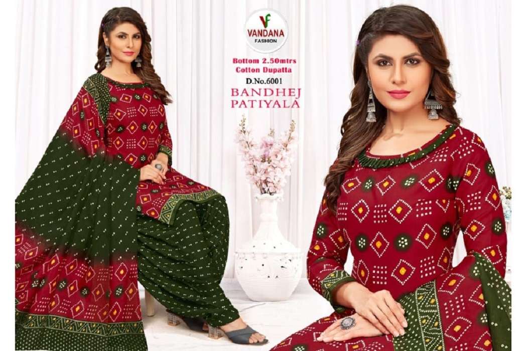 Vandana Bandhej Vol -6 -Dress Material -Wholesale Catalog
