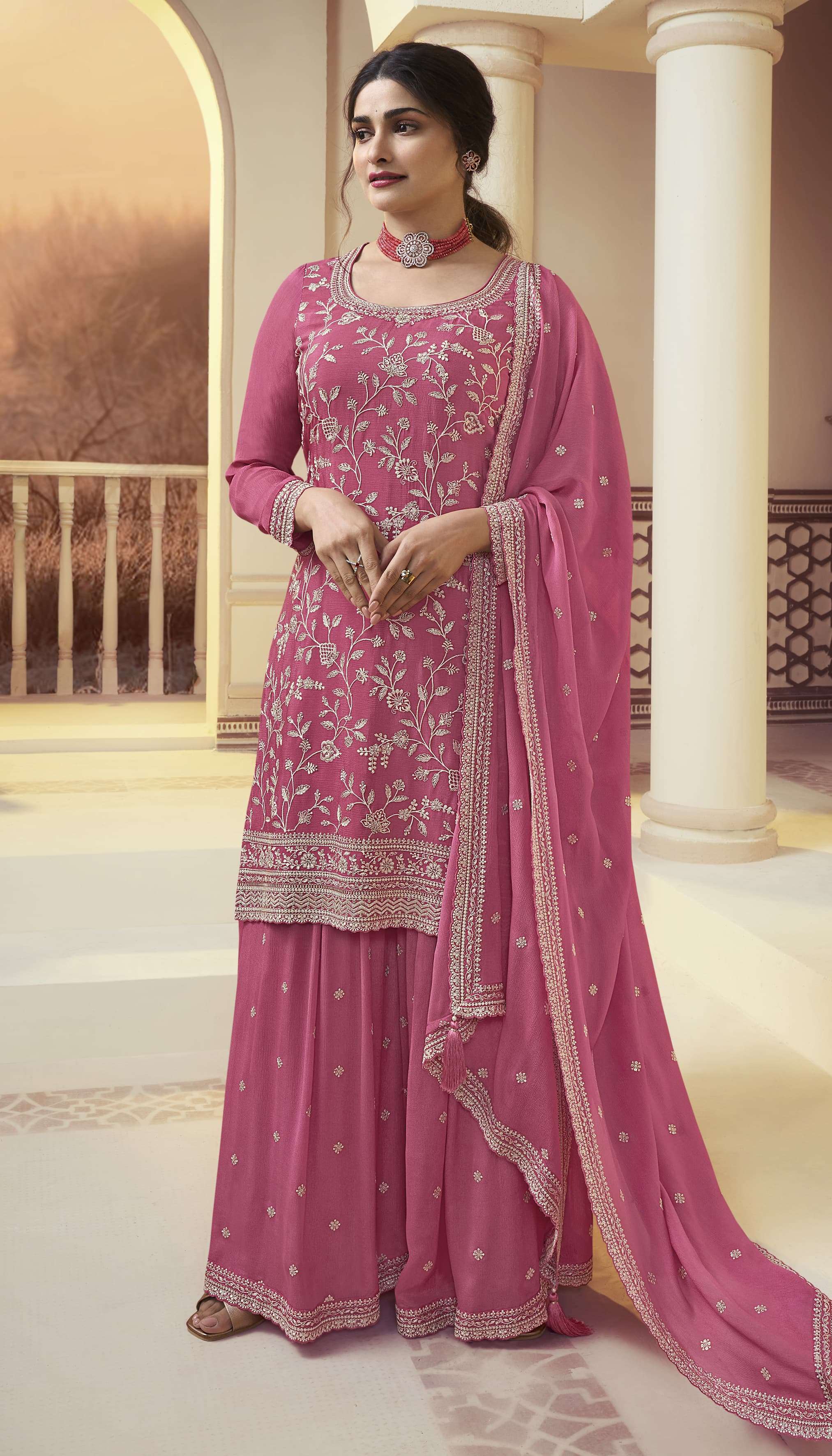 Vinay Kaseesh Suhaani Chinnon Embroidery Salwar Suits Wholesale catalog