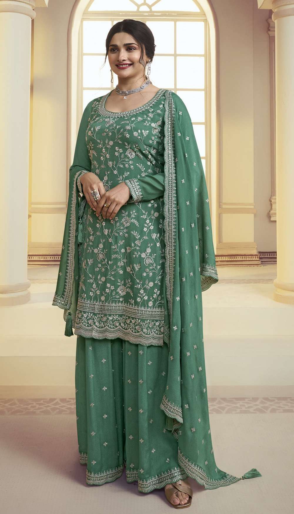 Vinay Kaseesh Suhaani Chinnon Embroidery Salwar Suits Wholesale catalog