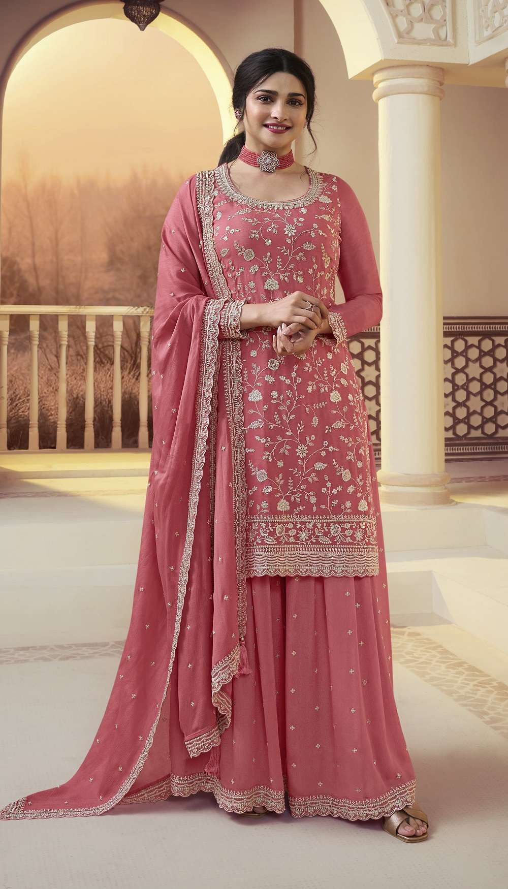Vinay Kaseesh Suhaani Chinnon Embroidery Salwar Suits Wholesale catalog