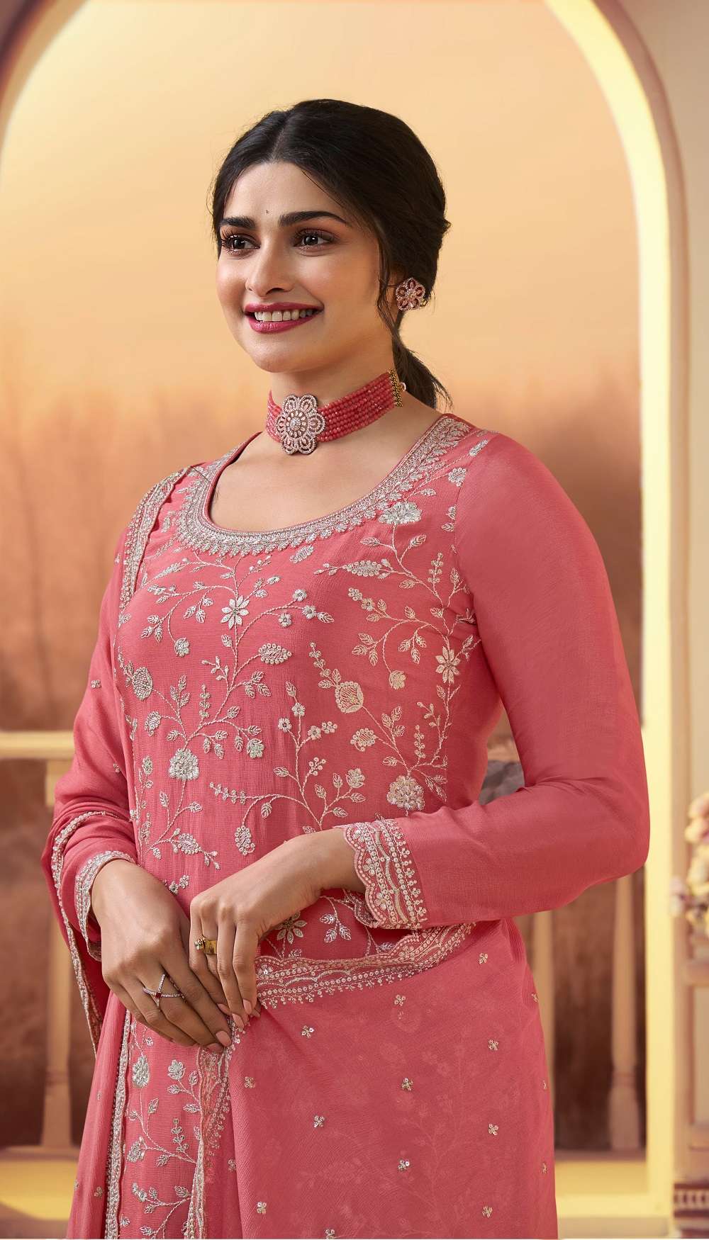 Vinay Kaseesh Suhaani Chinnon Embroidery Salwar Suits Wholesale catalog