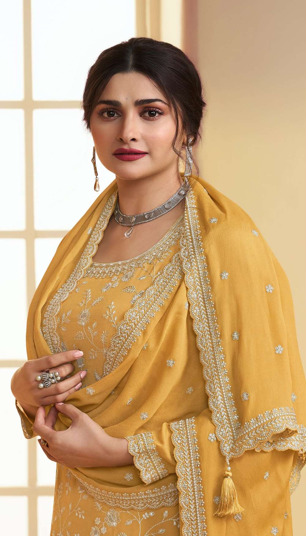 Vinay Kaseesh Suhaani Chinnon Embroidery Salwar Suits Wholesale catalog