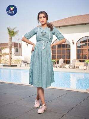 Vitara Vanila Exclusive Cotton Designer Long Kurti Wholesale catalog