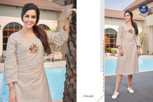 Vitara Vanila Exclusive Cotton Designer Long Kurti Wholesale catalog