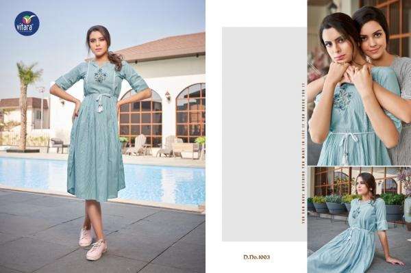 Vitara Vanila Exclusive Cotton Designer Long Kurti Wholesale catalog