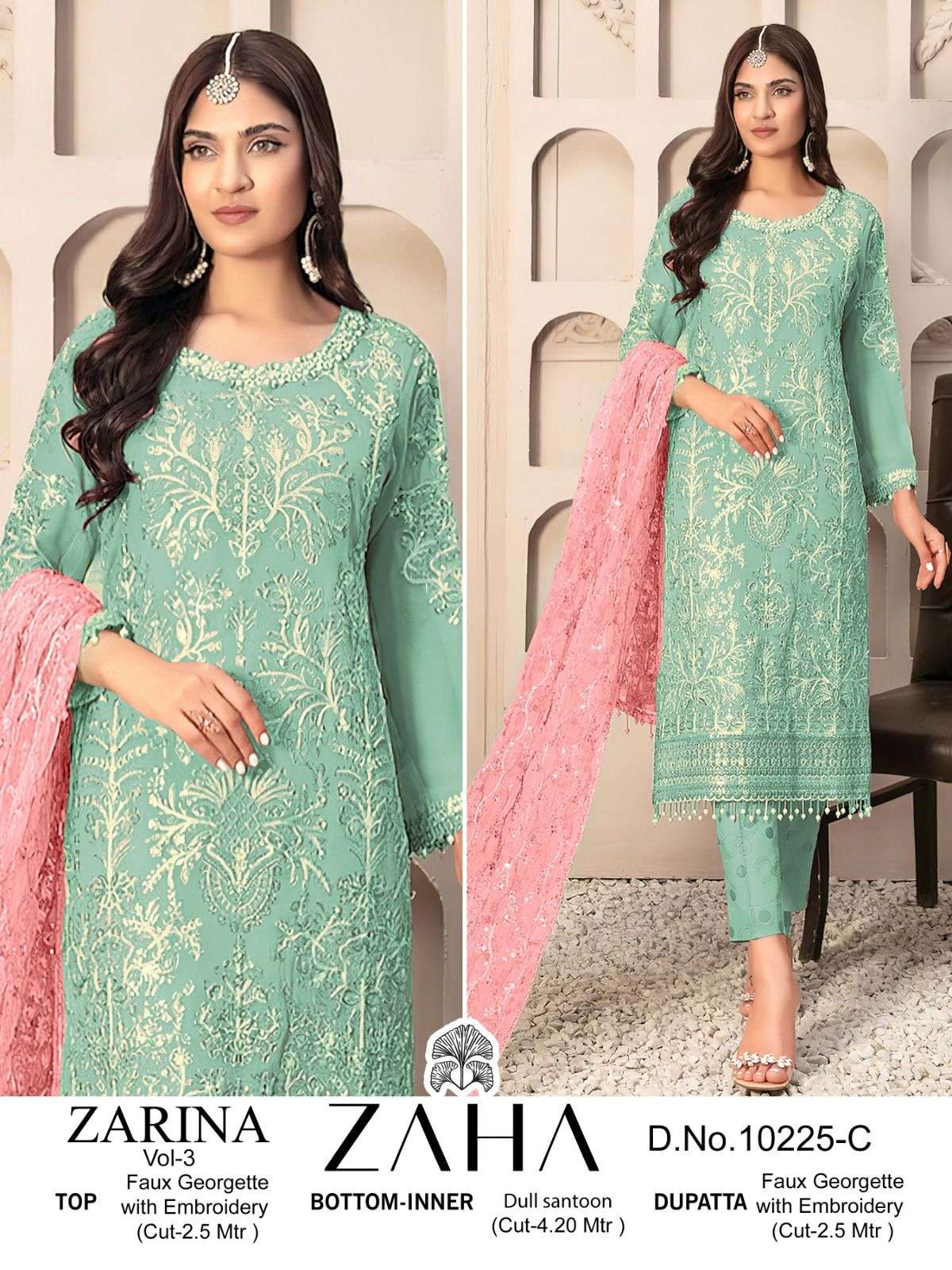 Zaha Zarina Vol 3 Salwar Kameez  Wholesale catalog