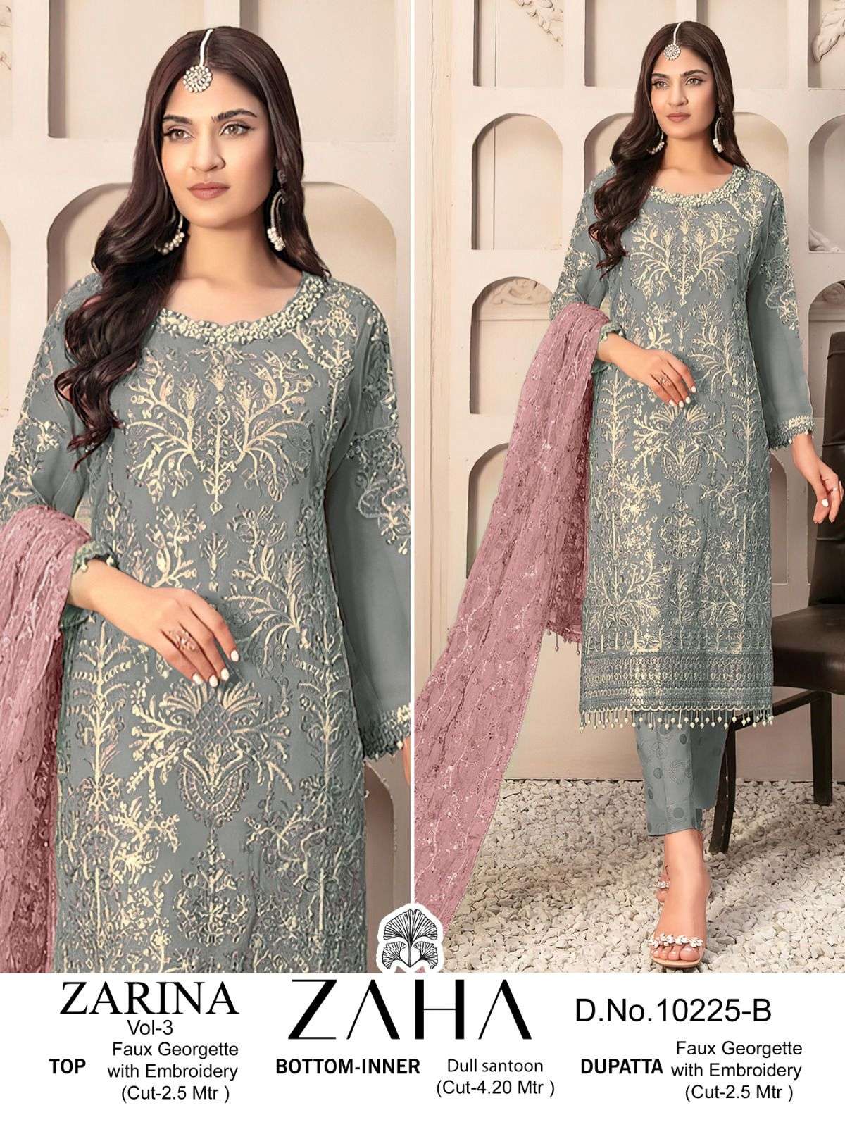 Zaha Zarina Vol 3 Salwar Kameez  Wholesale catalog