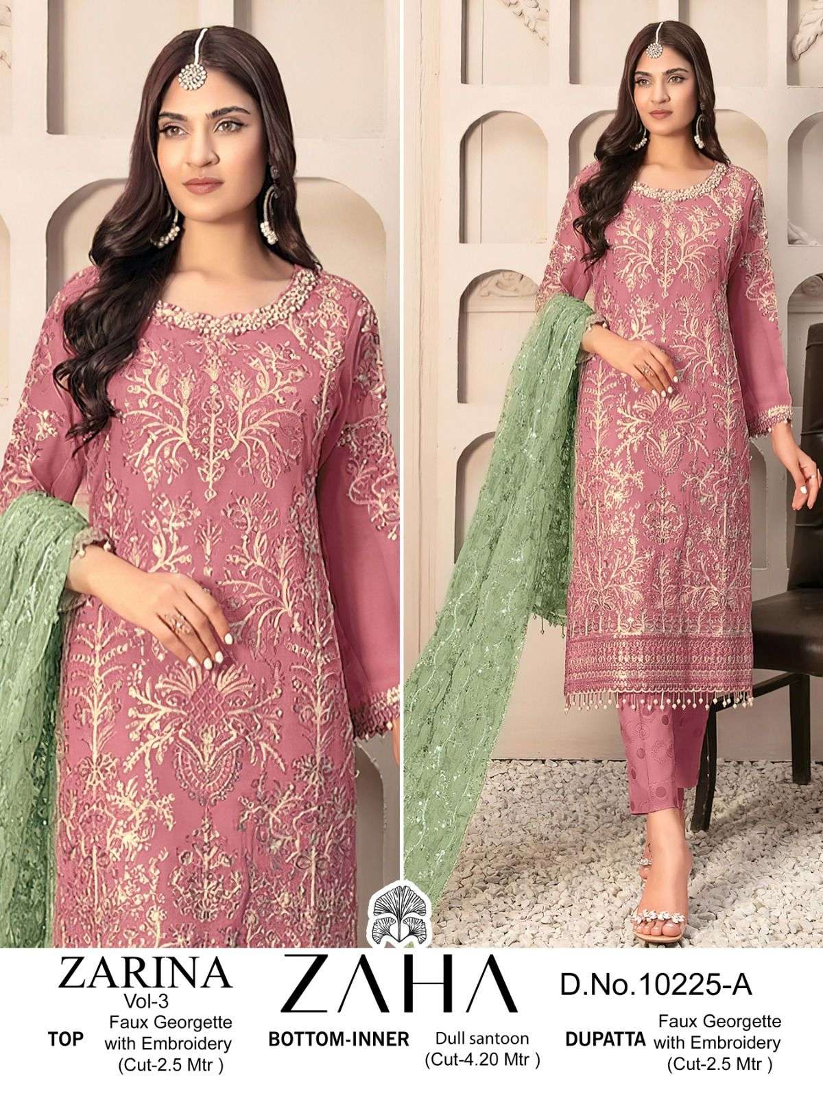 Zaha Zarina Vol 3 Salwar Kameez  Wholesale catalog