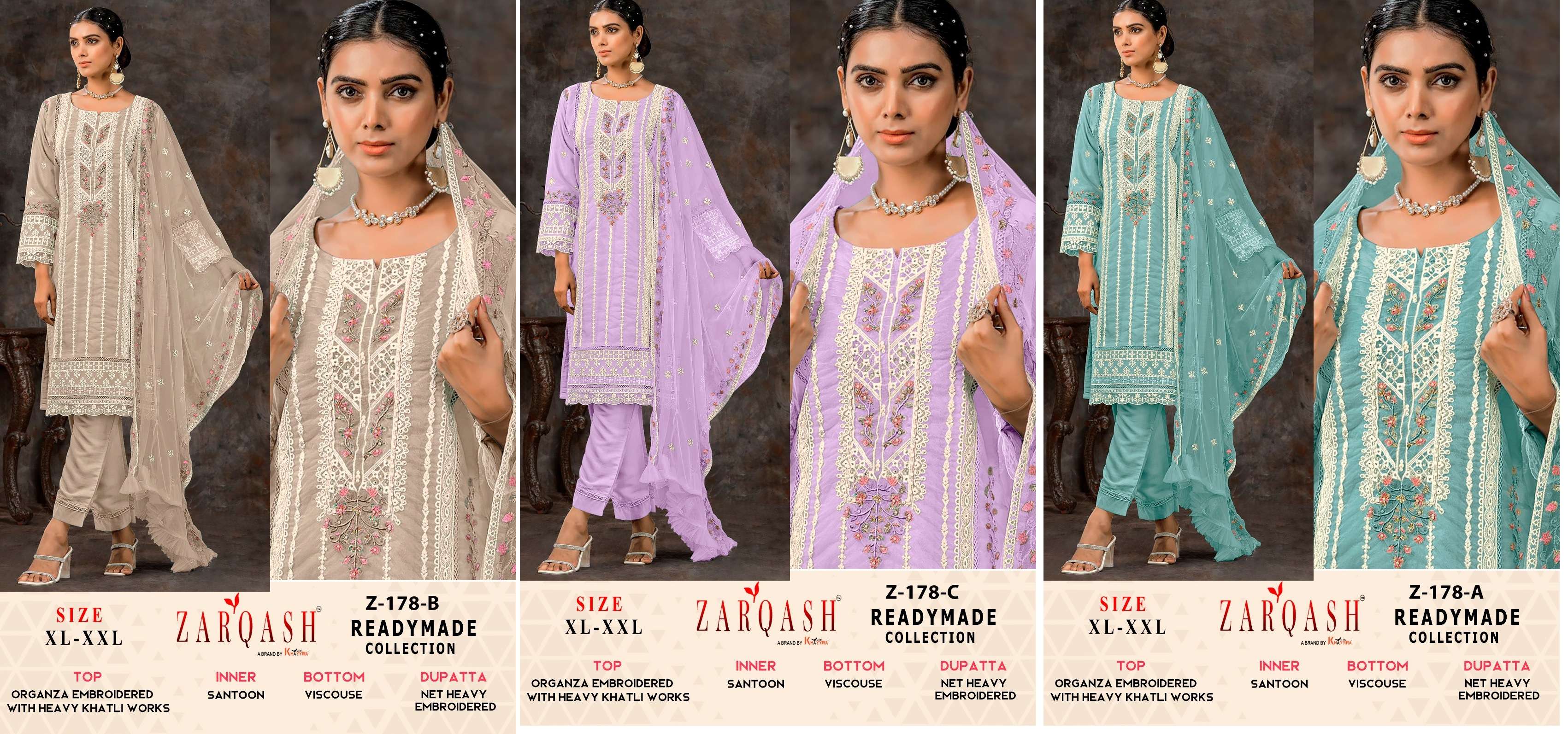 Zarqash Z 178 Pakistani Suits Wholesale catalog