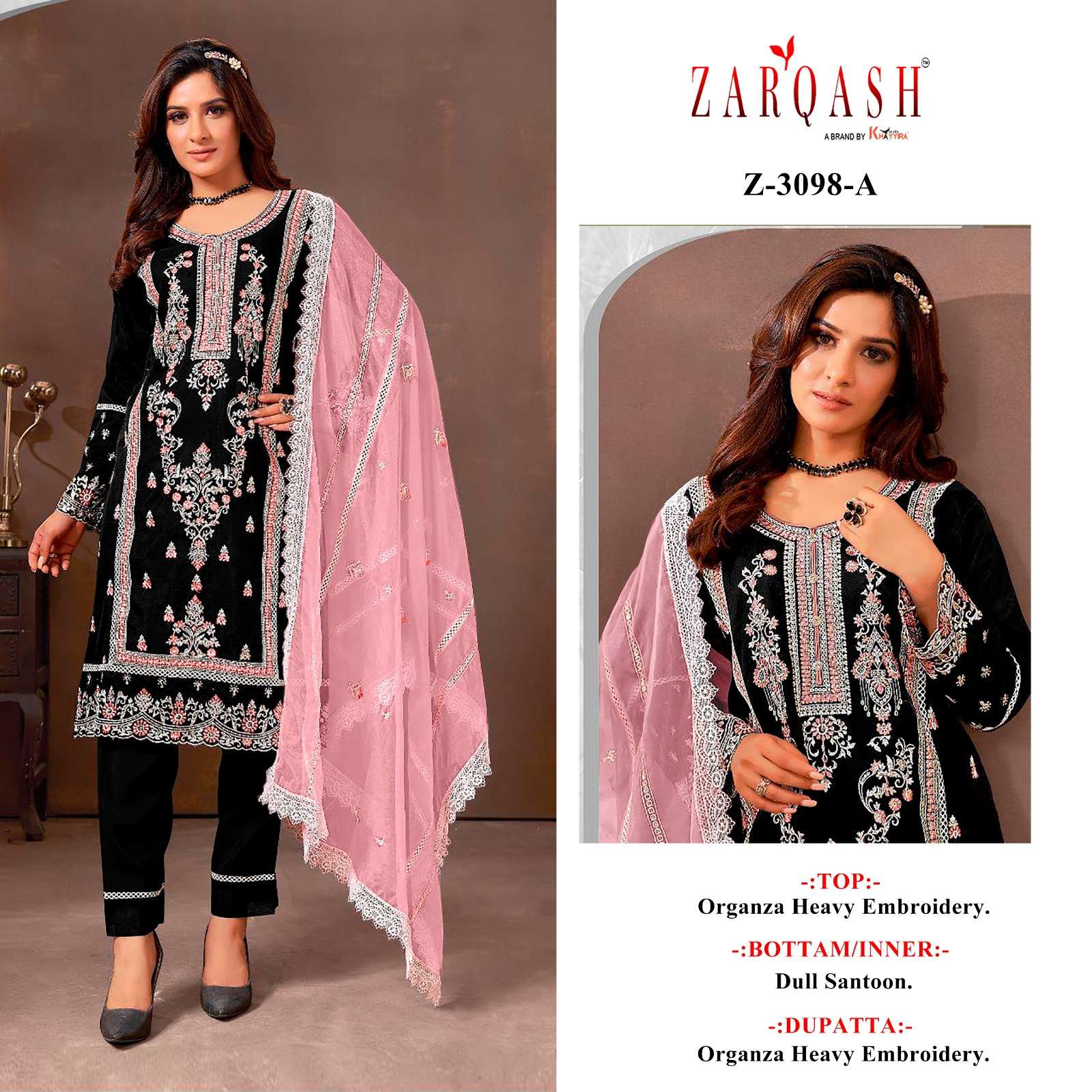 Zarqash Z 3098 A To D Salwar Kameez Wholesale catalog
