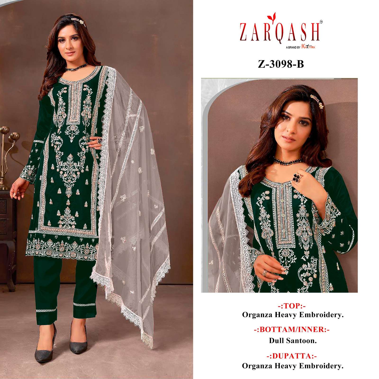 Zarqash Z 3098 A To D Salwar Kameez Wholesale catalog