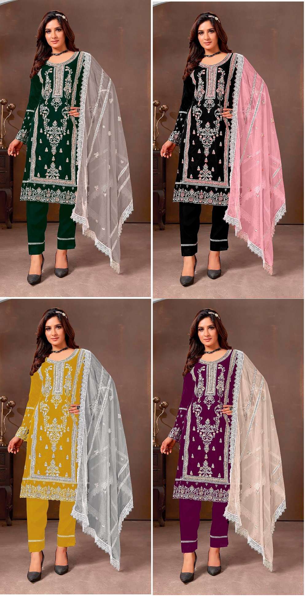 Zarqash Z 3098 A To D Salwar Kameez Wholesale catalog