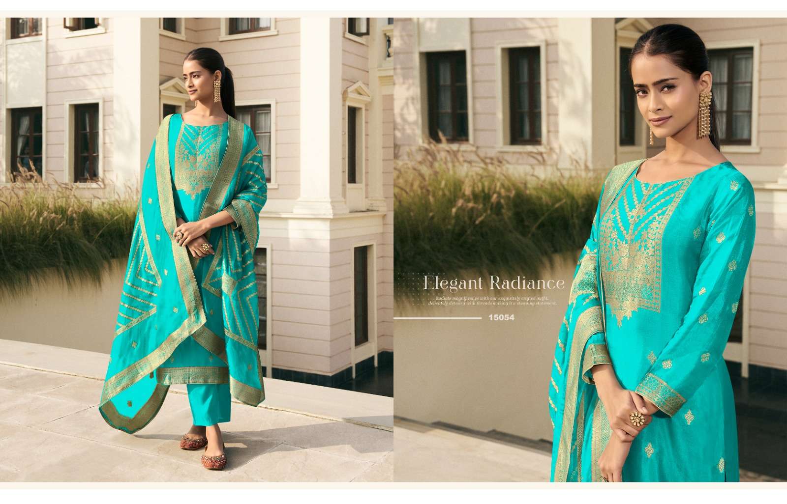 Zisa Olive 2 Silk Weaving Jacquard Designer Salwar Suits Wholesale catalog