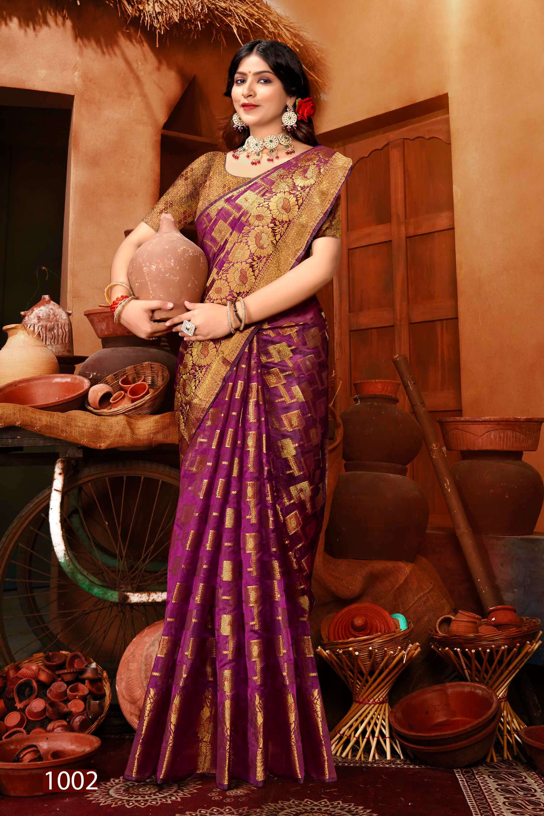  Saroj Mast Kalandar vol.2 Organza silk Saree Wholesale catalog    