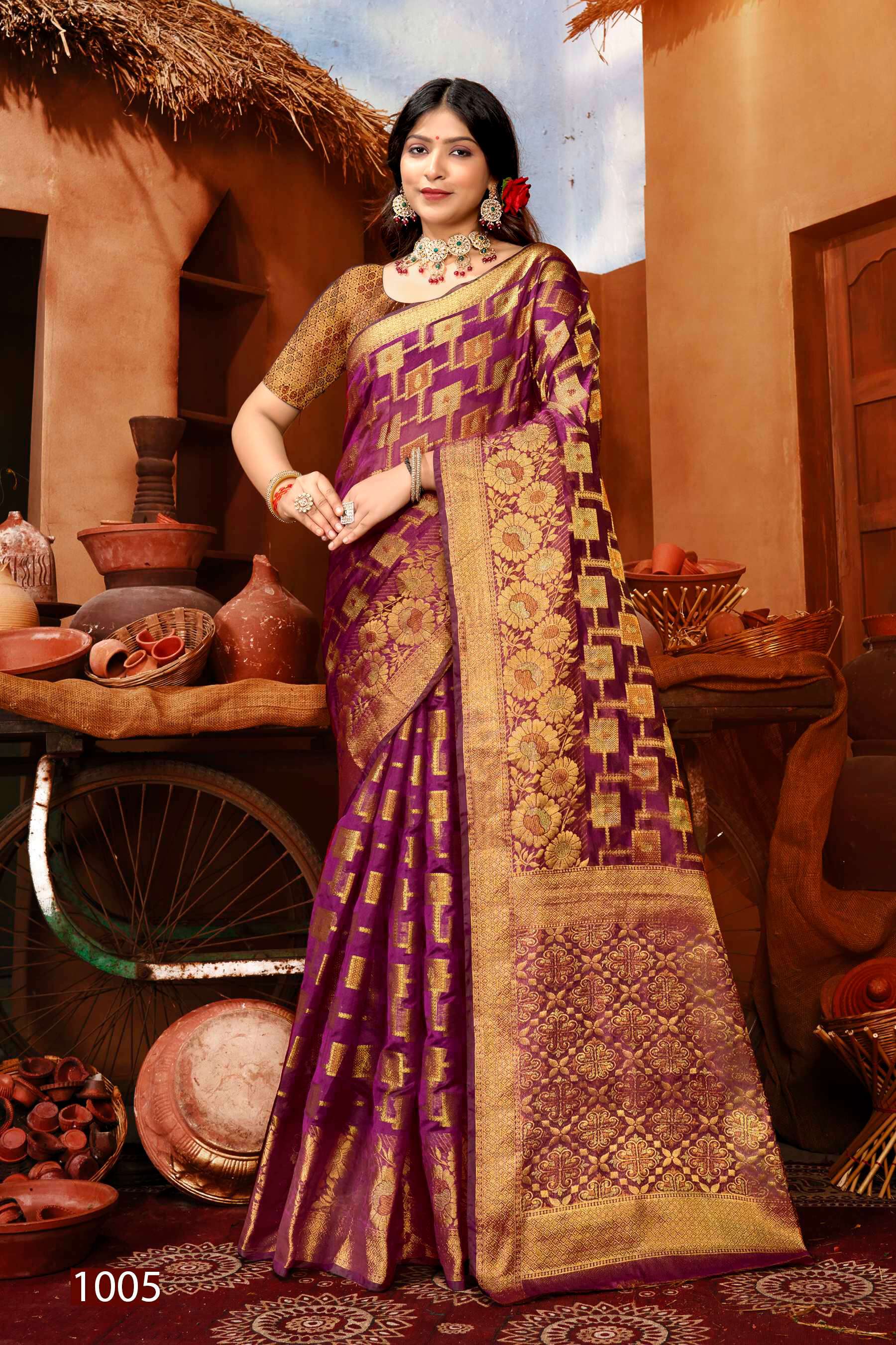  Saroj Mast Kalandar vol.2 Organza silk Saree Wholesale catalog    
