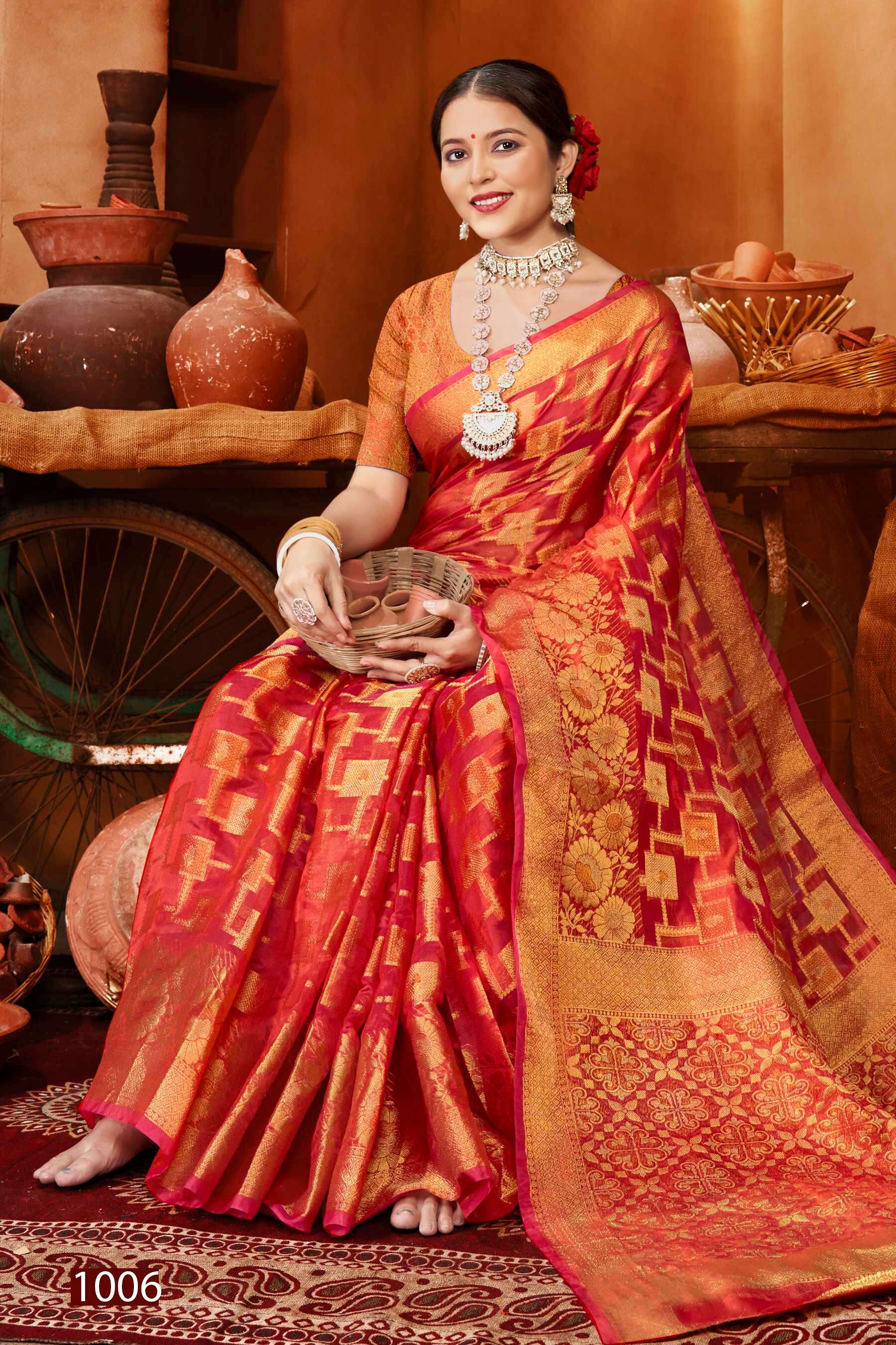  Saroj Mast Kalandar vol.2 Organza silk Saree Wholesale catalog    