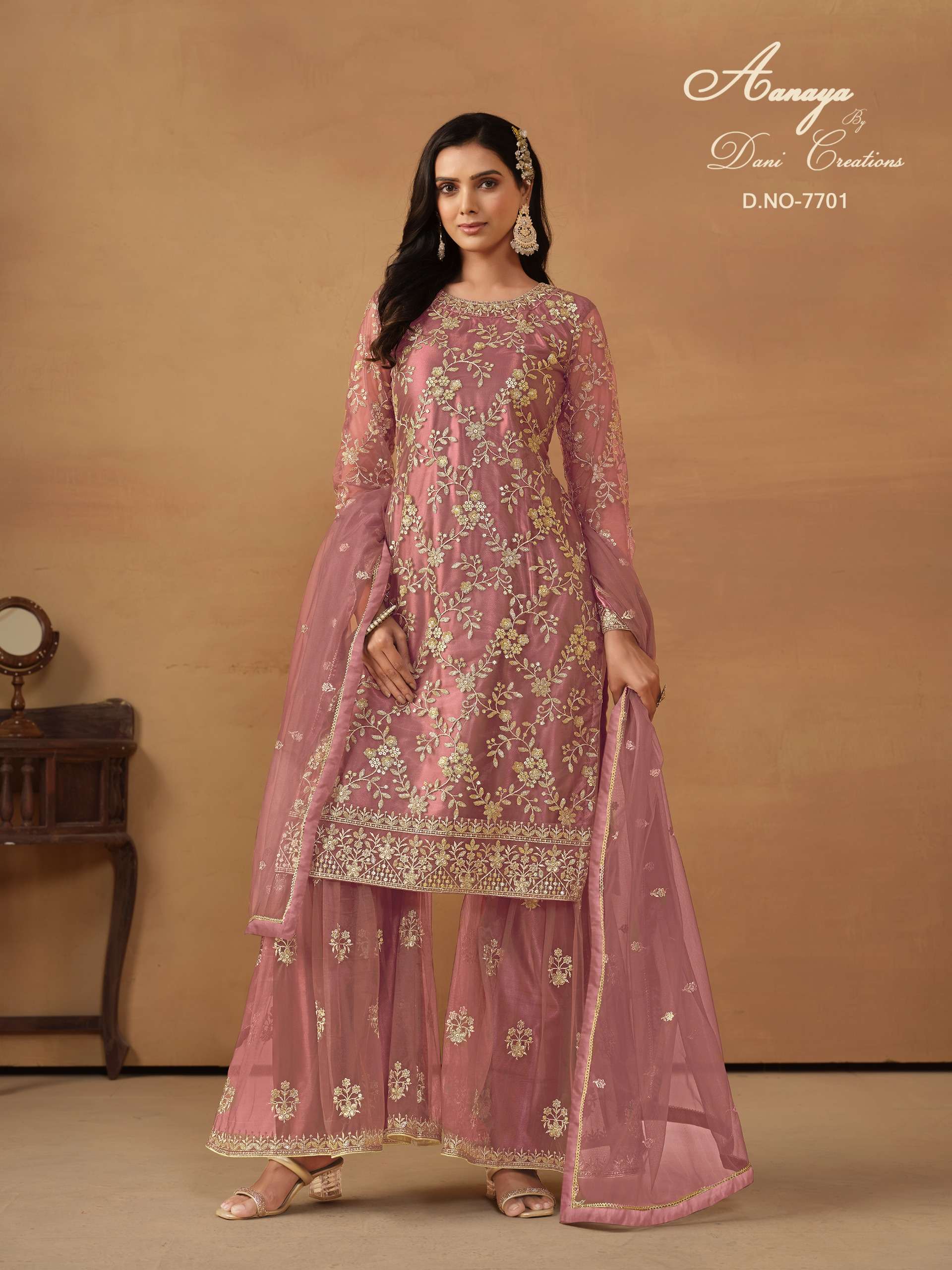 Aanaya Vol 7700 Party Wear Net Salwar Kameez Wholesale catalog
