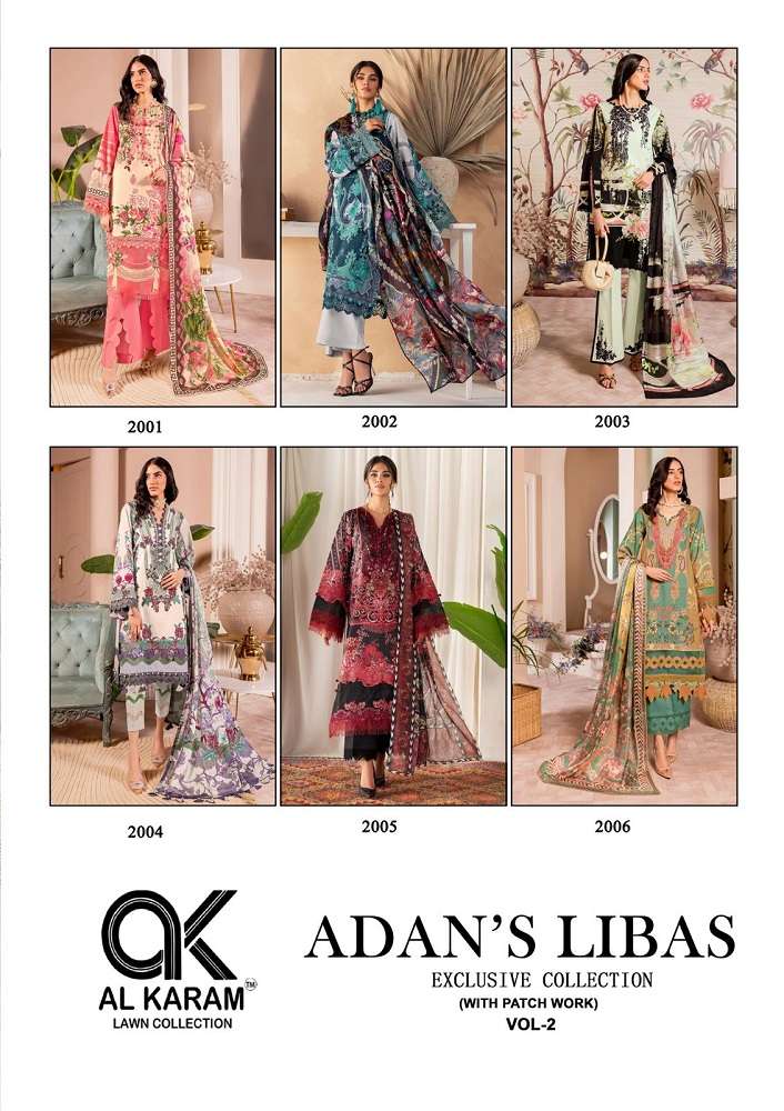 Al Karam Adans Liba Vol 2 Dress Material Wholesale catalog