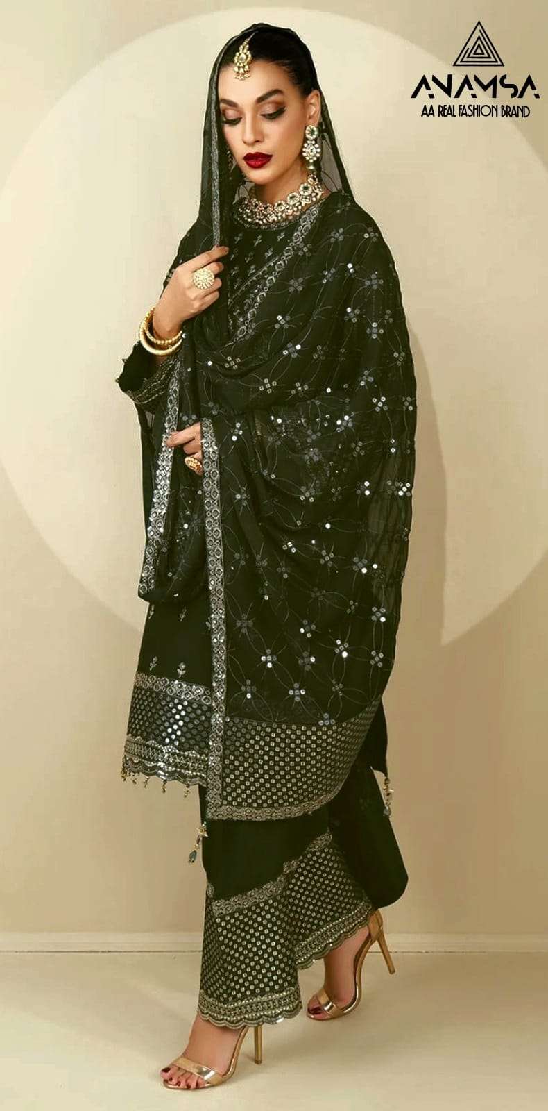 Anamsa 292 Designer Georgette Salwar Kameez Wholesale catalog