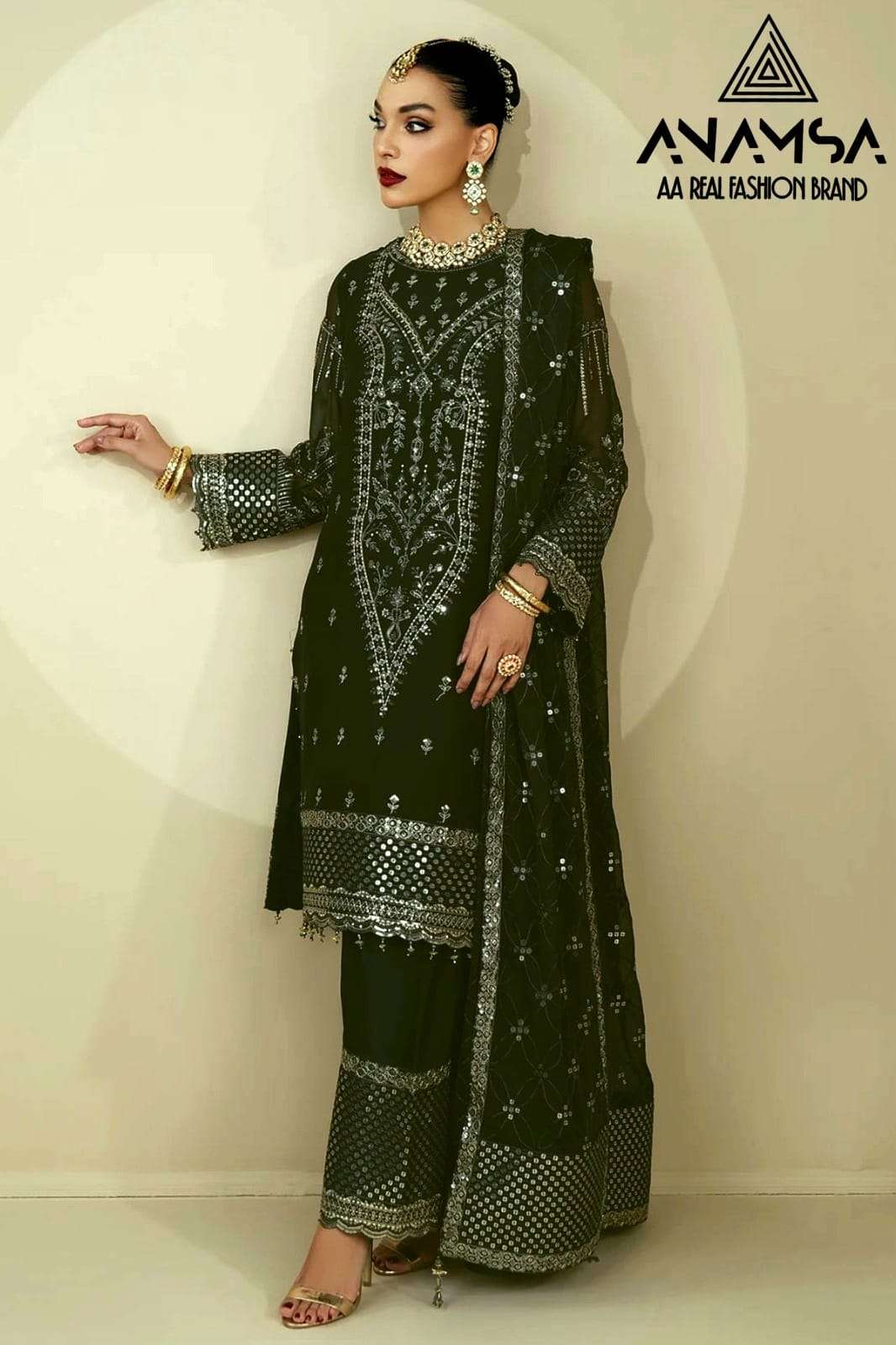 Anamsa 292 Designer Georgette Salwar Kameez Wholesale catalog