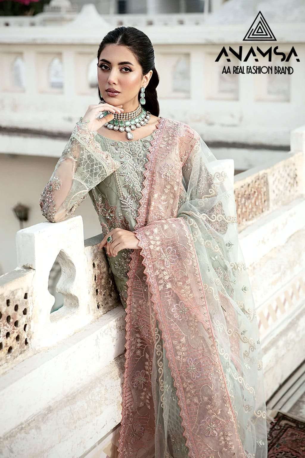 Anamsa 298 Georgette Pakistani Suits Wholesale catalog