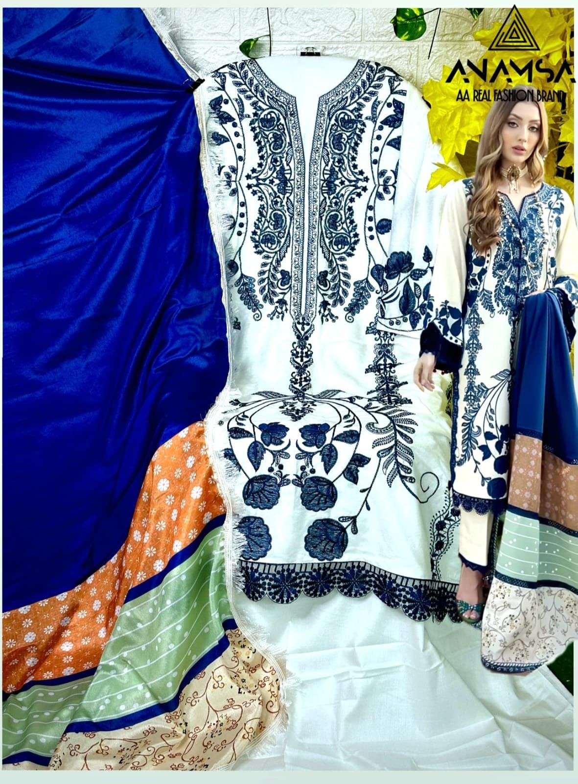 Anamsa 405 Rayon Cotton Pakistani Suits Wholesale catalog