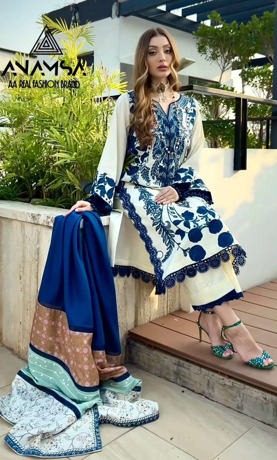 Anamsa 405 Rayon Cotton Pakistani Suits Wholesale catalog