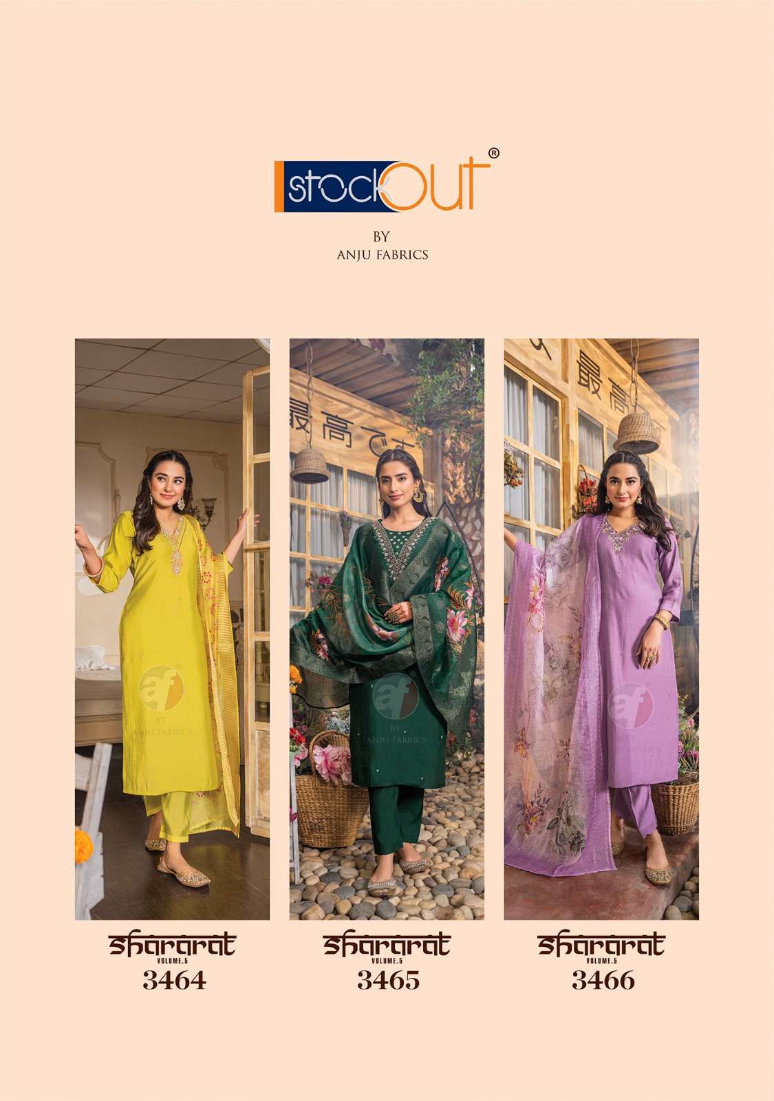 Anju Fabrics Shararat vol - 5 Kurti Wholesale catalog