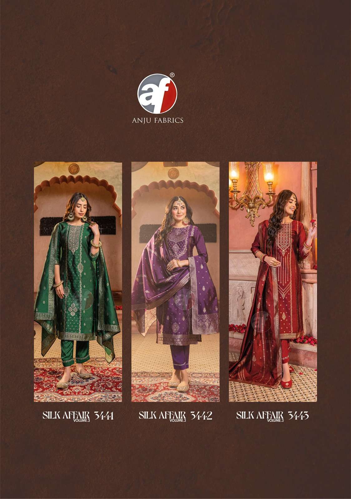 Anju Fabrics Silk Affair vol - 3 Kurti Wholesale catalog