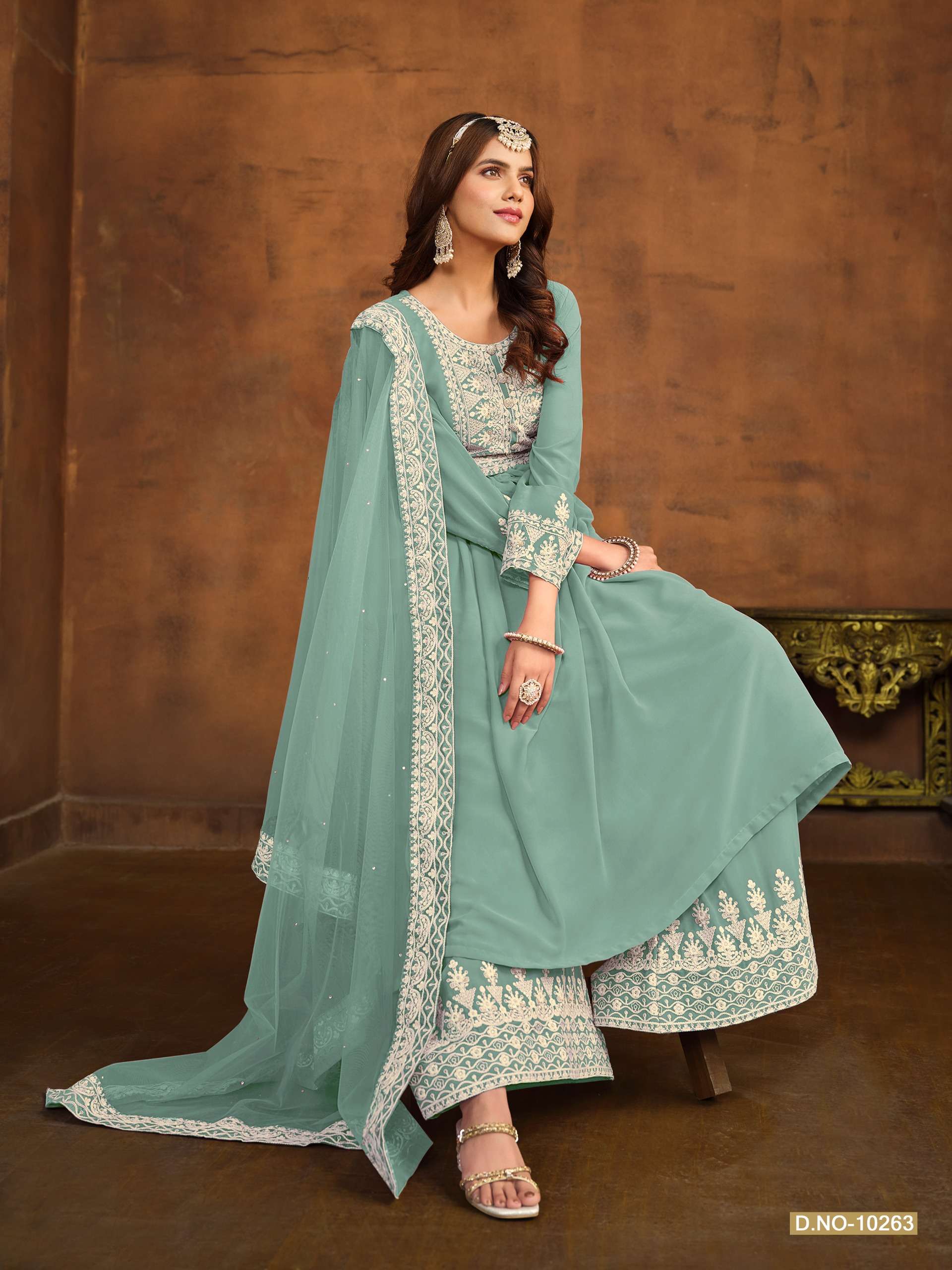 Anjubaa Vol 26 Faux Georgette Designer Salwar Suits Wholesale catalog
