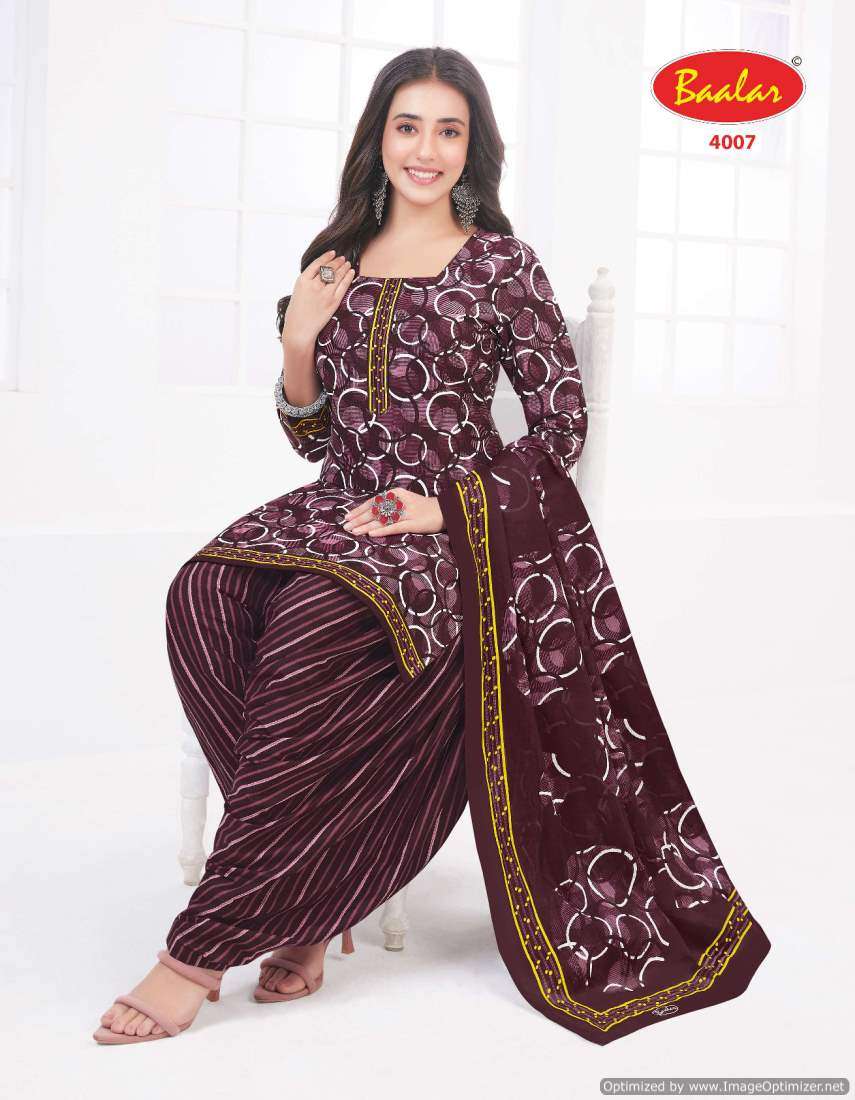 Baalar Crystal Patiyala Vol-4 – Dress Material -Wholesale Catalog