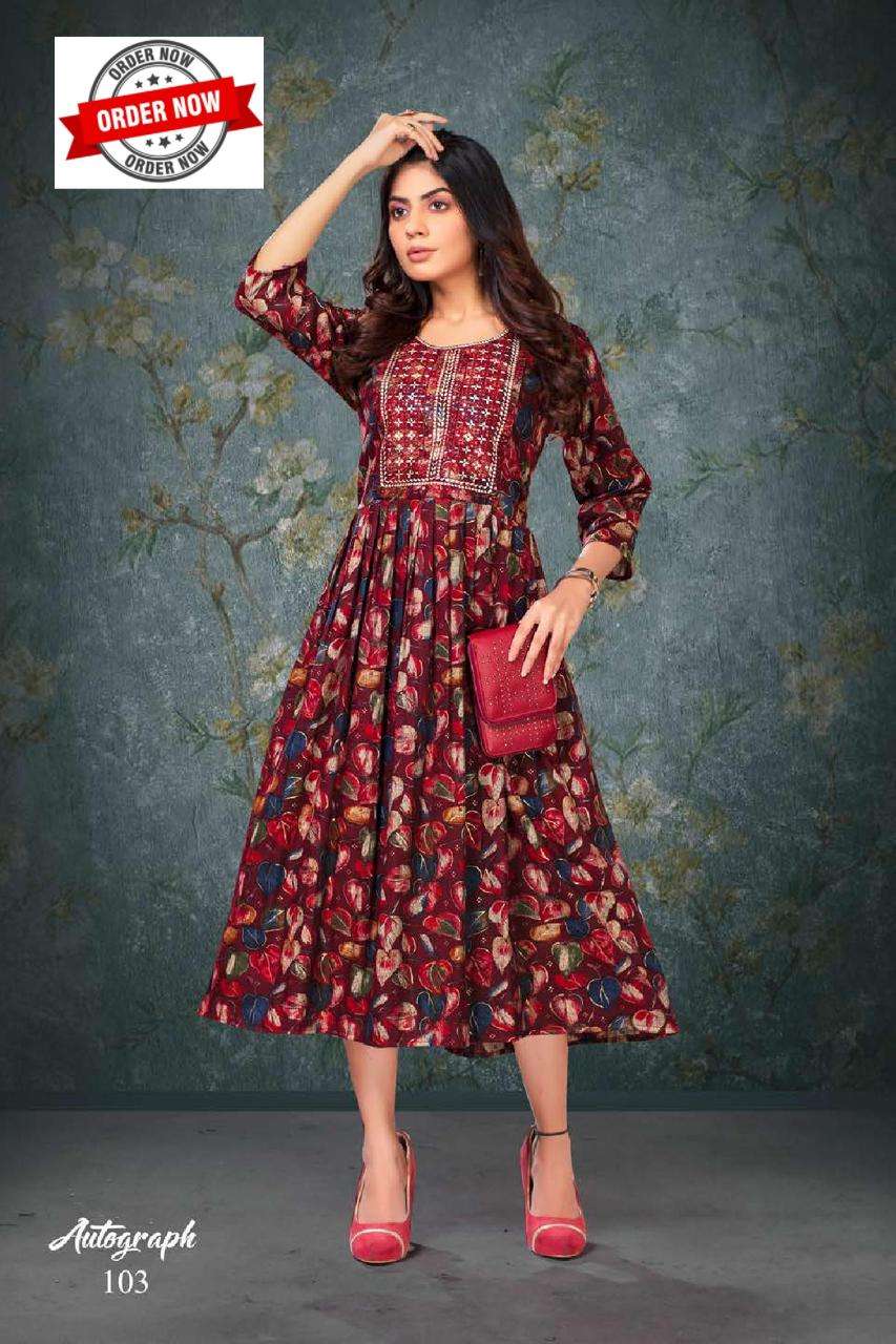 BEAUTY AUTOGRAPH VOL.1 Kurti Wholesale catalog