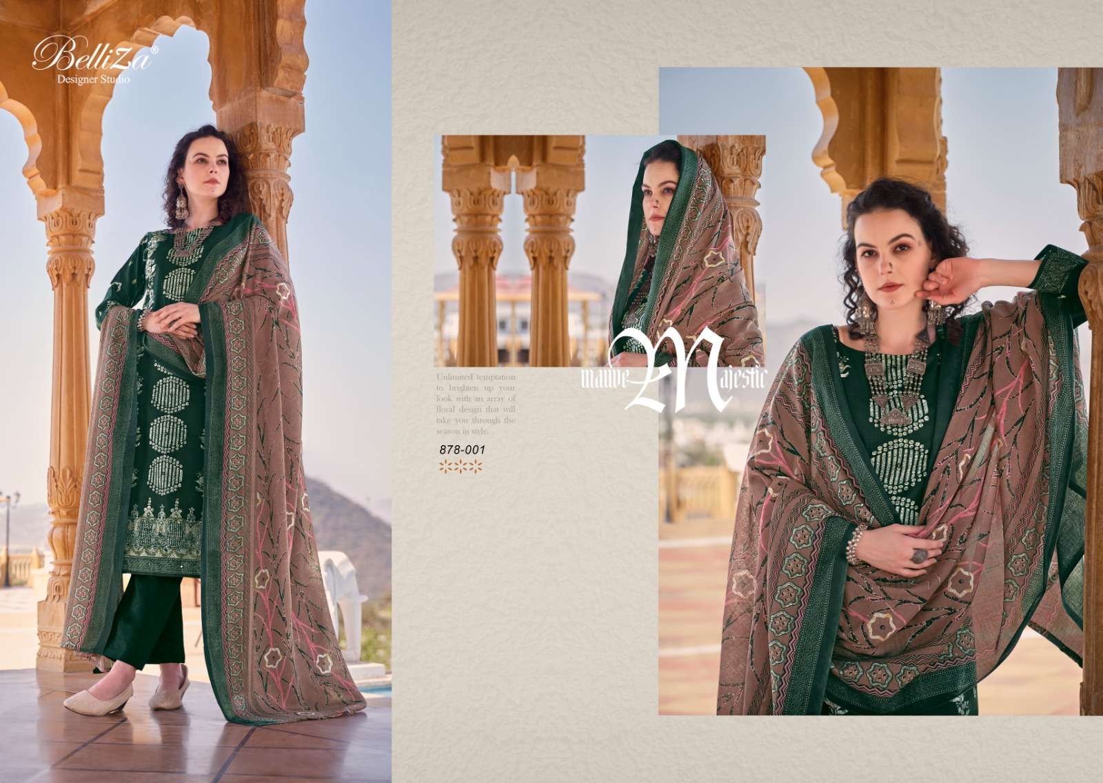 Belliza Mashuqa Cotton Digital Printed Dress Material Wholesale catalog