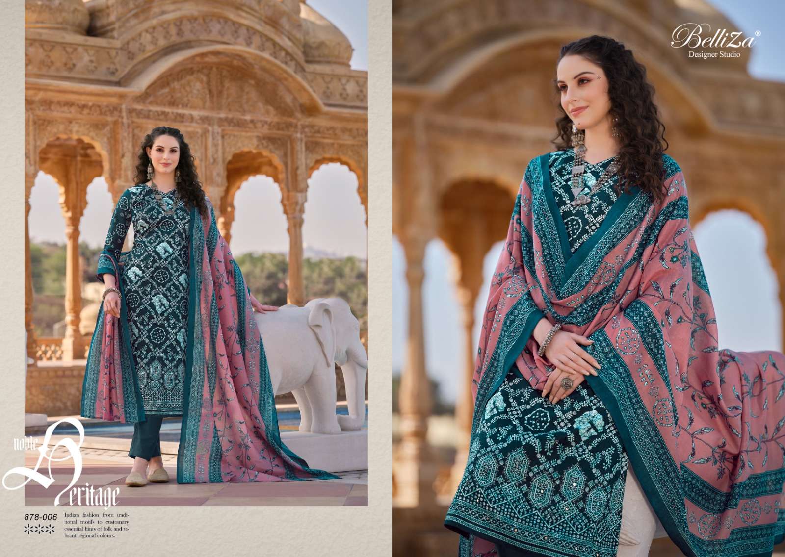 Belliza Mashuqa Cotton Digital Printed Dress Material Wholesale catalog