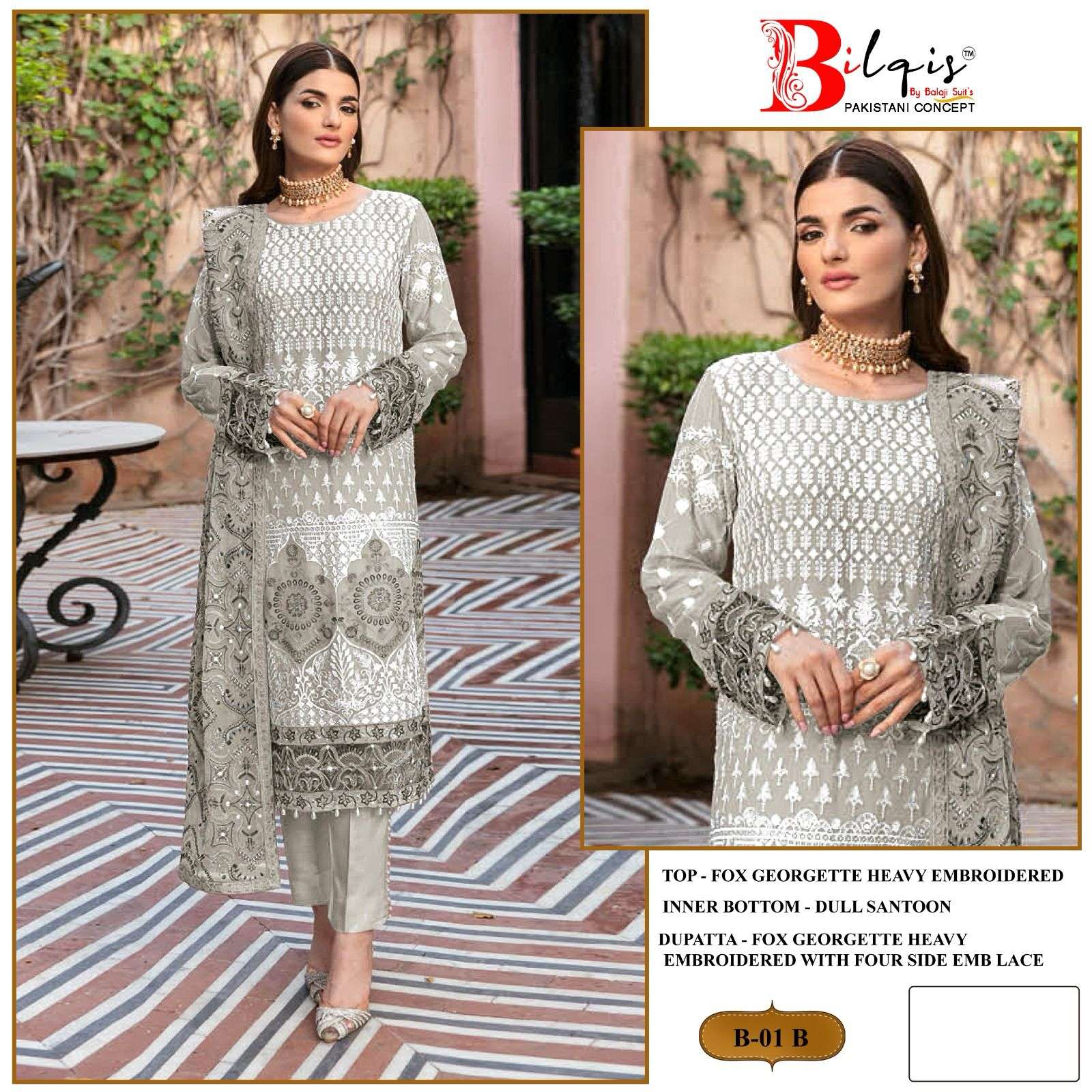 Bilqis B1 A To D Georgette Pakistani Suits Wholesale catalog