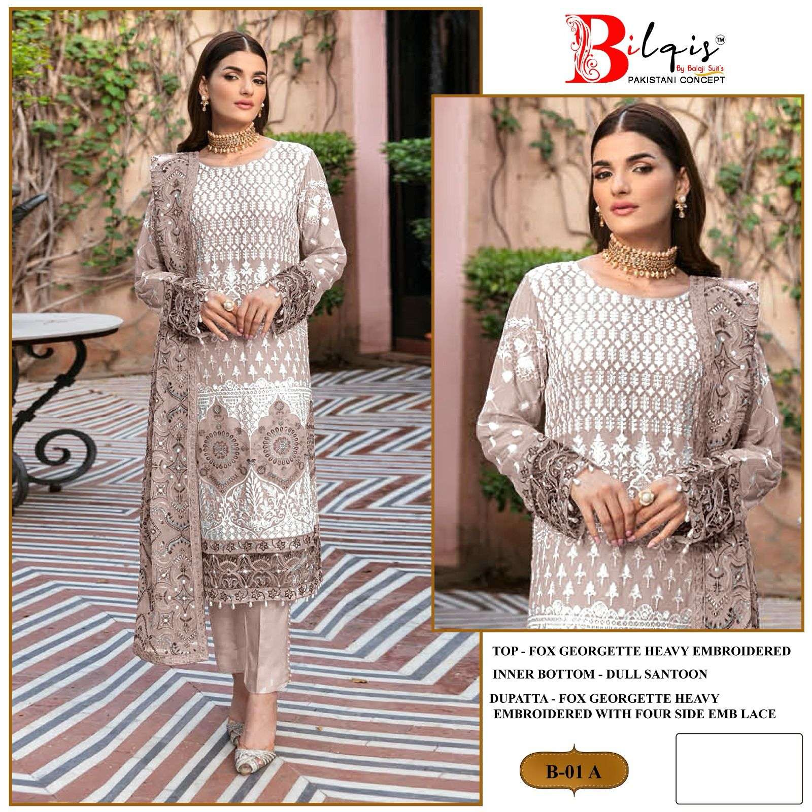 Bilqis B1 A To D Georgette Pakistani Suits Wholesale catalog