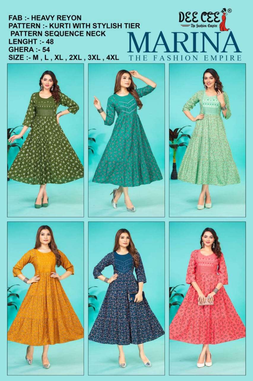 DEECEE MARINA Kurti Wholesale catalog