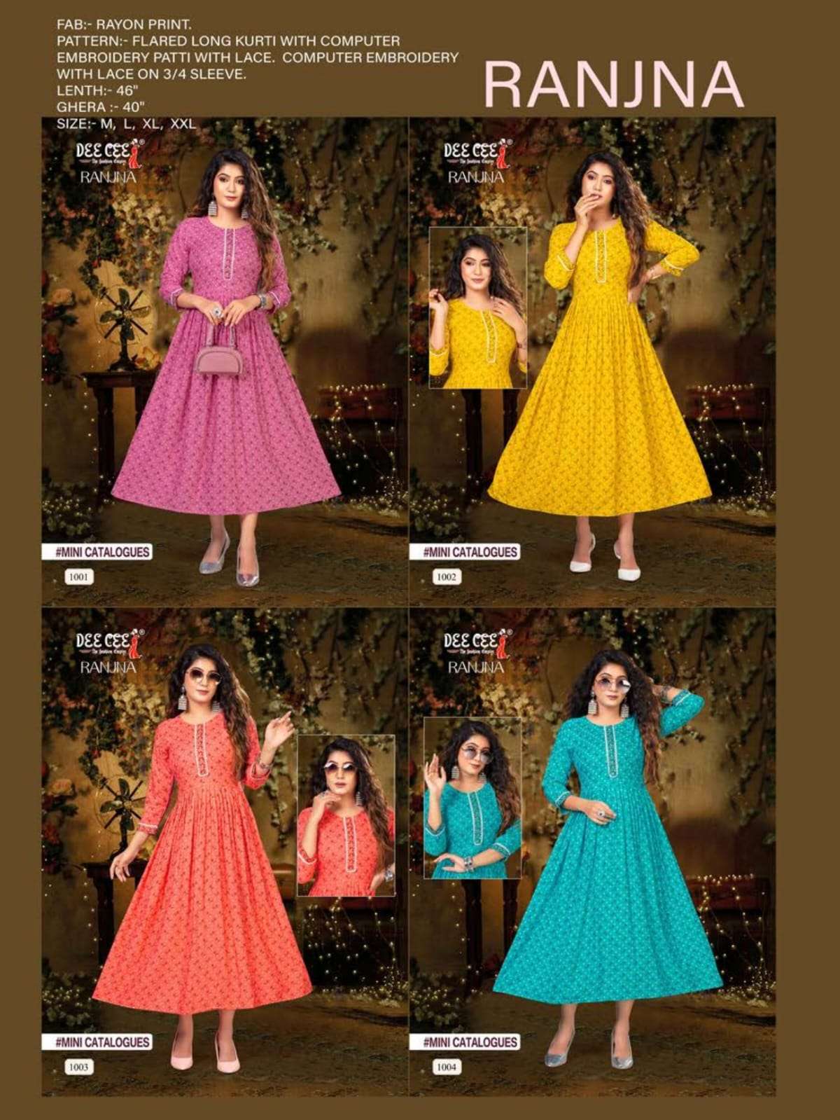 DEECEE RANJNA Kurti Wholesale catalog