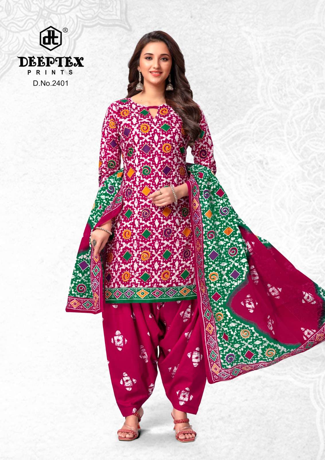 Deeptex Batic Vol-24- Dress Material Wholesale Catalog 