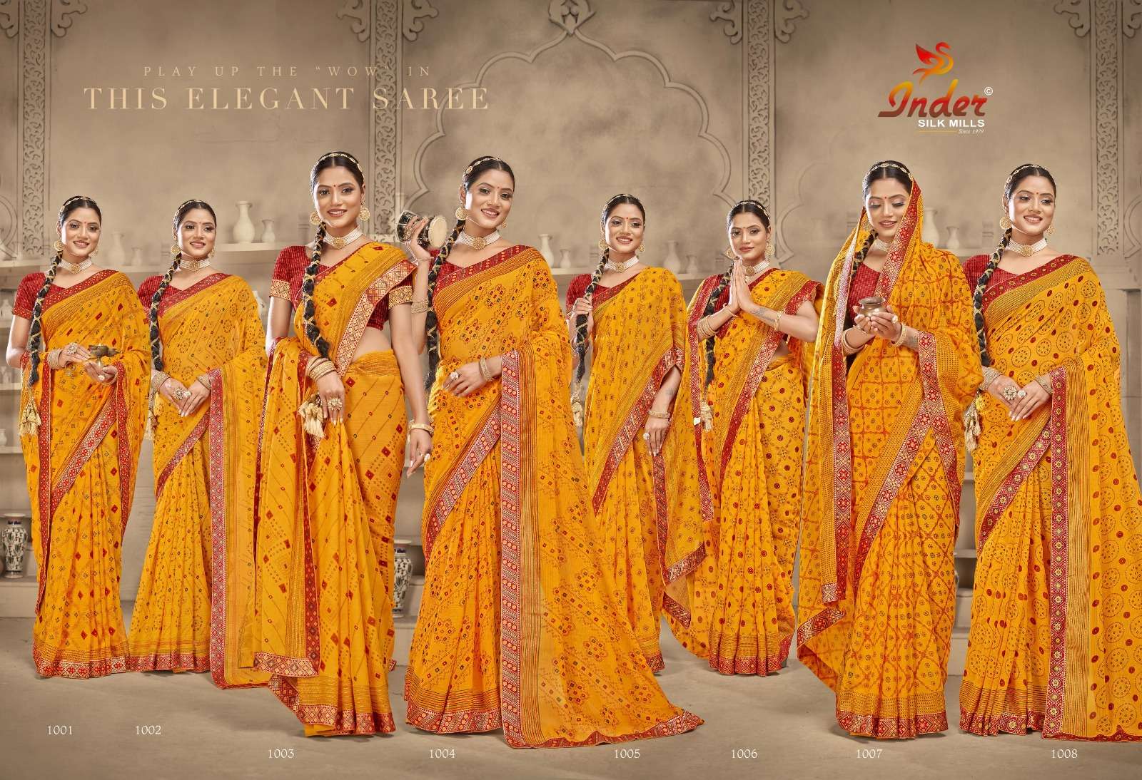DIPAK 6264 INDER SILK MILLS Saree Wholesale catalog