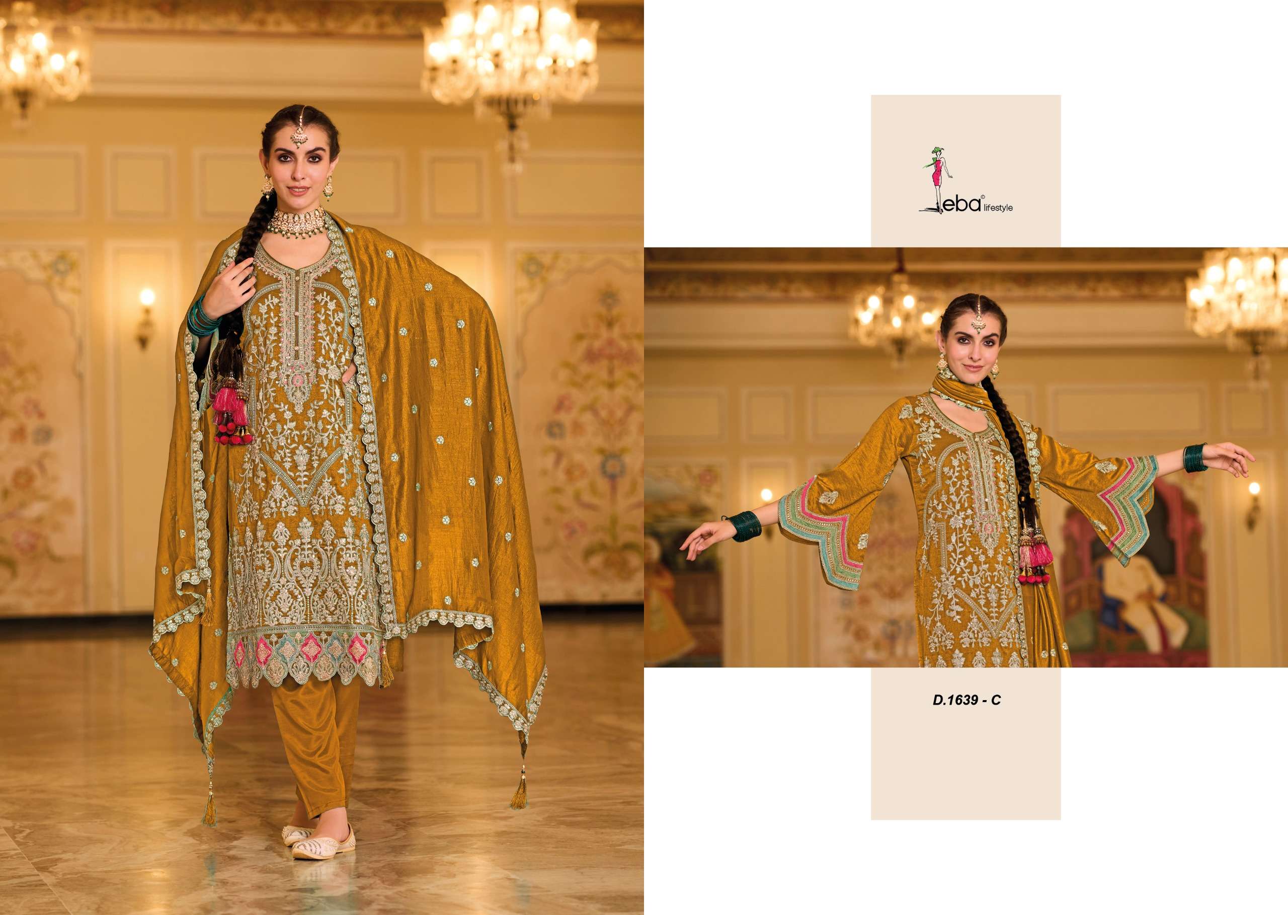 Eba Anokhi Color Premium Silk Pakistani Suits Wholesale catalog