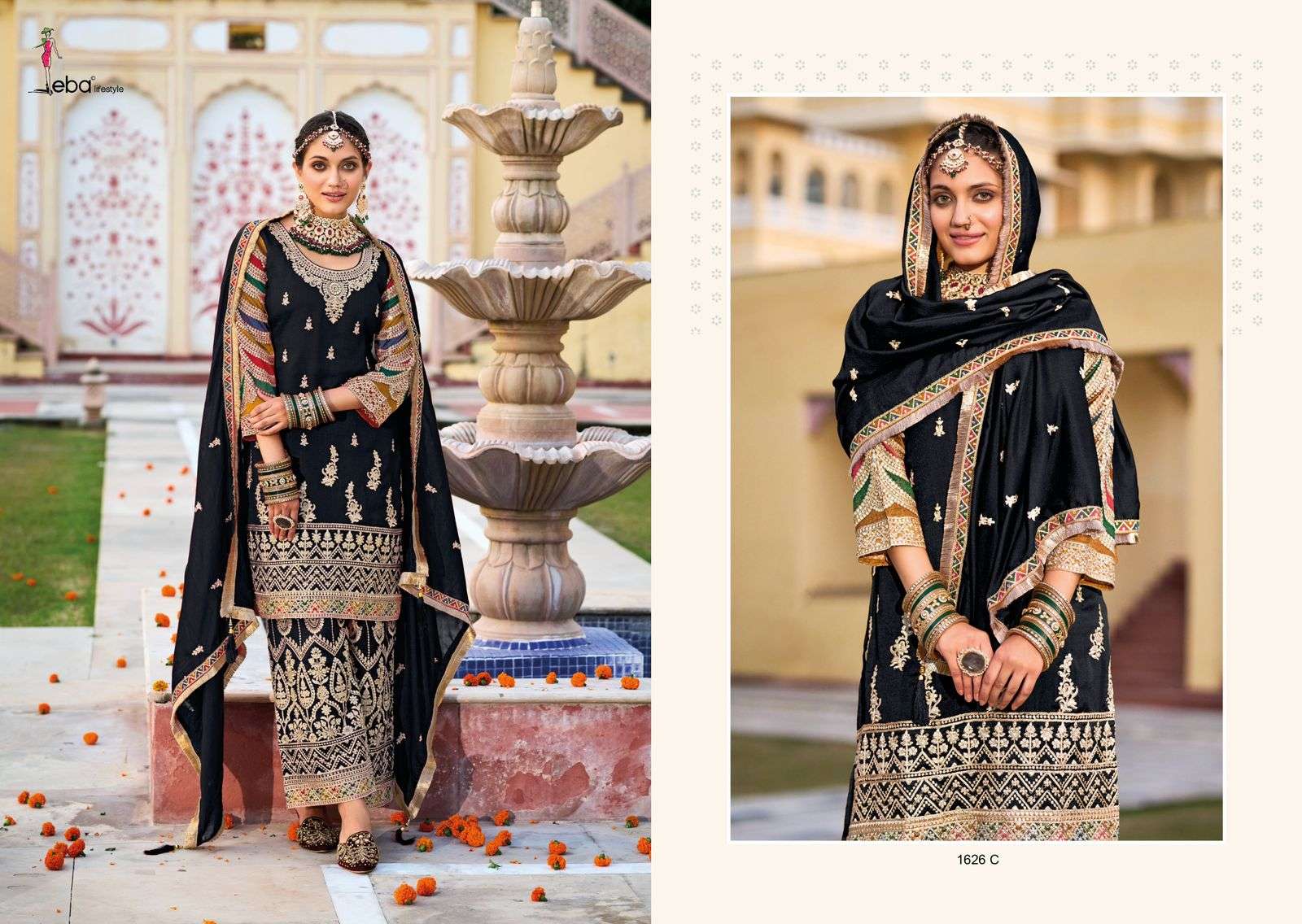 Eba Sangini Colors Premium Silk Salwar Kameez Wholesale catalog