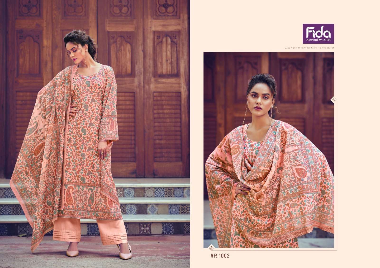 Fida Rahat Digital Print Cotton Designer Dress Material Wholesale catalog
