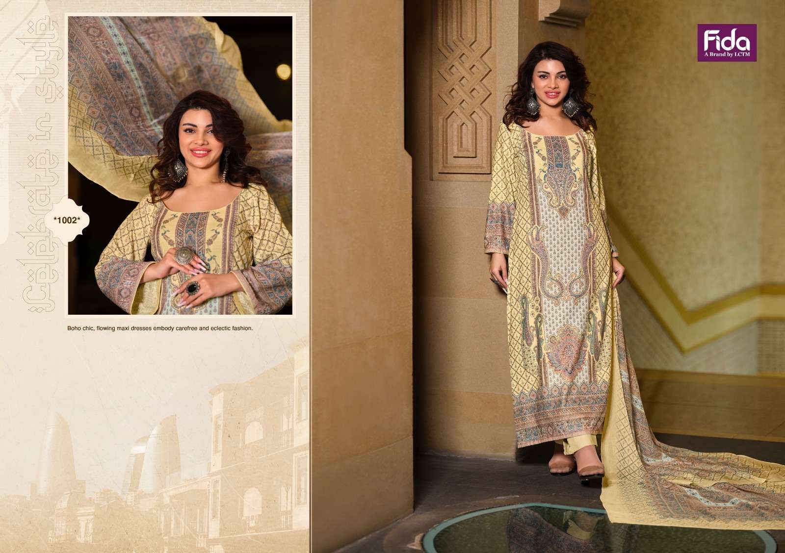 Fida Rinat Digital Printed Dress Material Wholesale catalog