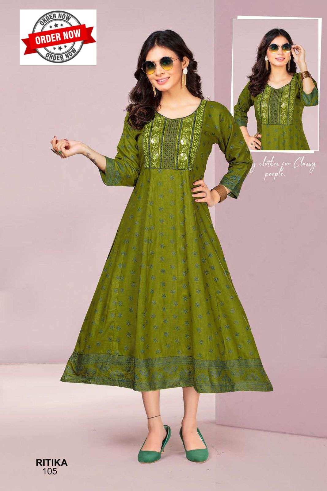 GOLDEN RITIKA VOL.1 Kurti Wholesale catalog
