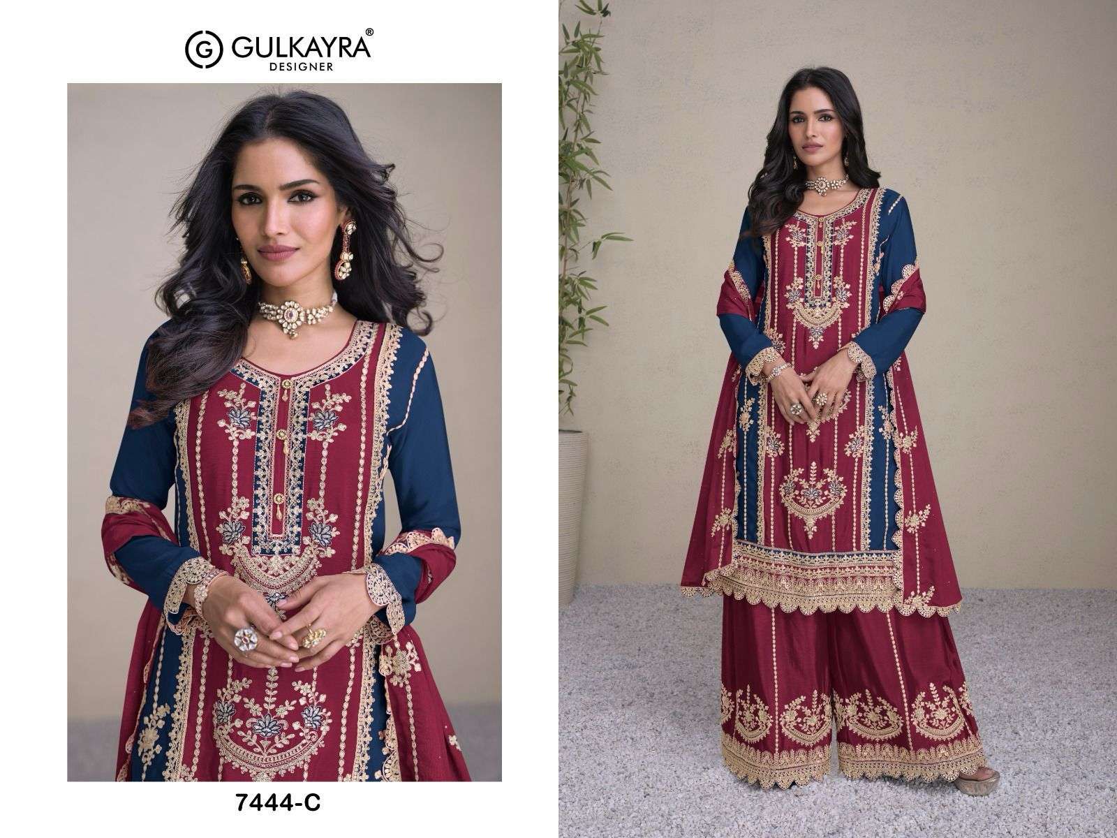 Gulkayra Sabina Real Chinon Designer Salwar Suits Wholesale catalog