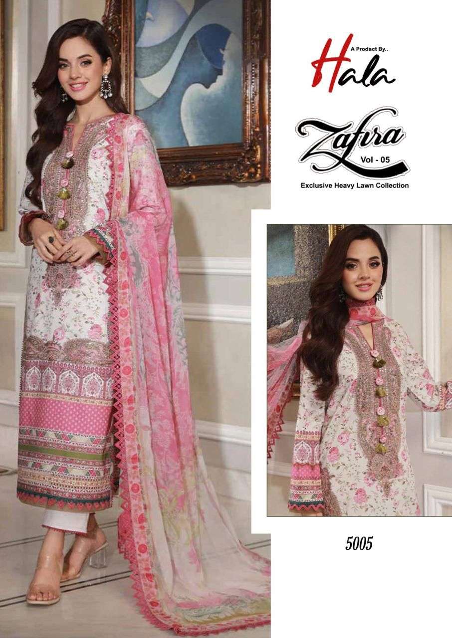 Hala Zafira Vol 5 Dress Material Wholesale catalog